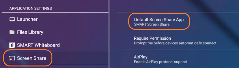 Black screen appears on the display when screen sharing from the SMART ...
