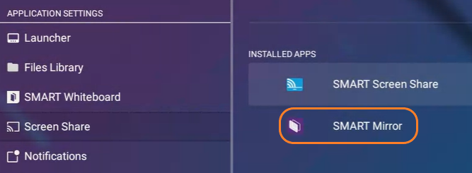Black screen appears on the display when screen sharing from the SMART ...