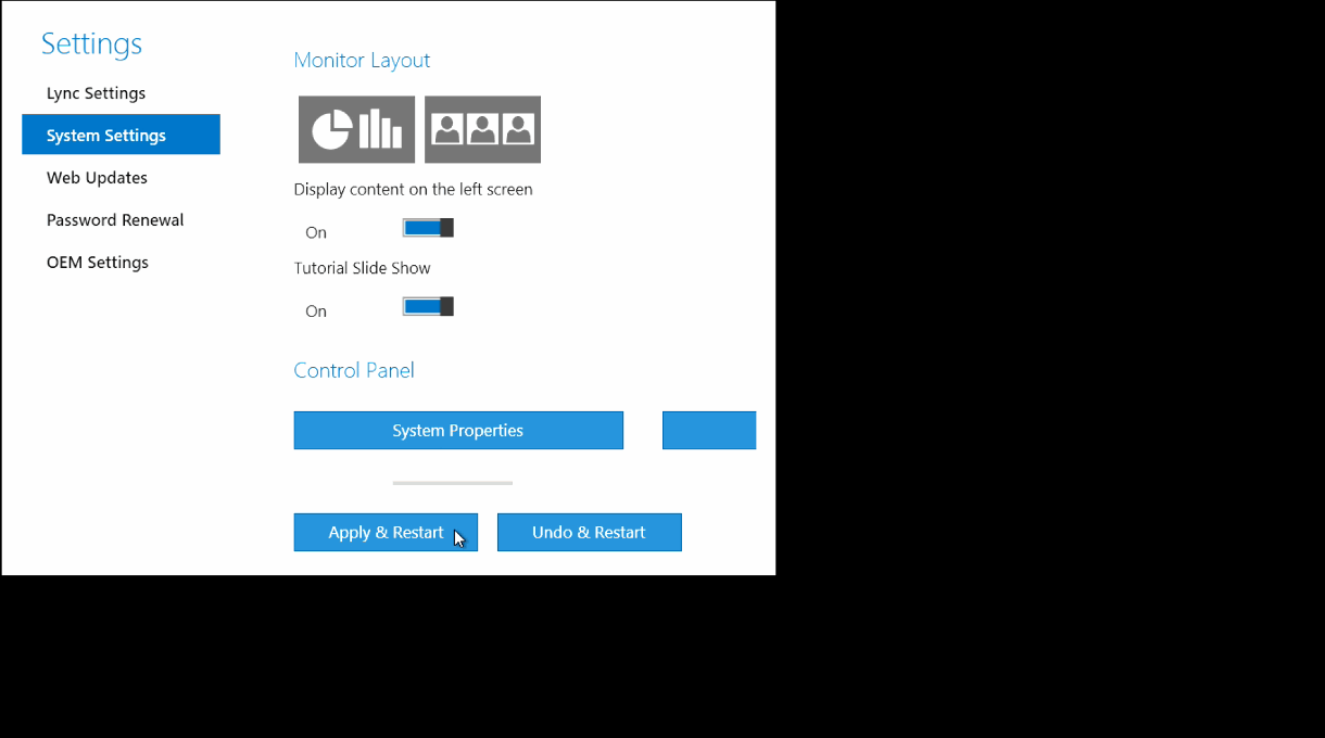 Replacing the display driver on a SMART Room System for Microsoft Lync