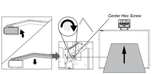 Adjusting the image with the UF55/UF55w projector