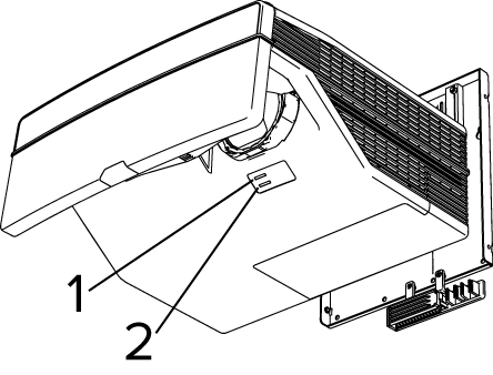Troubleshooting a SMART UX80 projector when the Power and Service ...