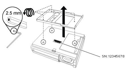Determining the serial number of a SMART projector